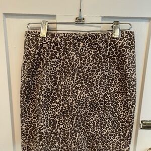 Free People Cotton Leopard Mini Skirt Size 0